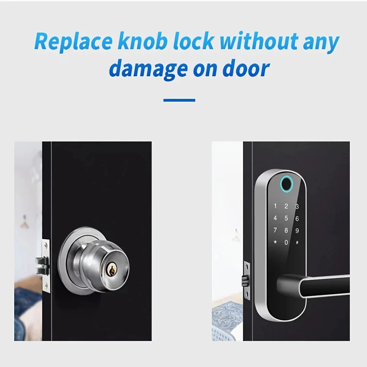 Smart WiFi Fingerprint Door Lock with App Control & Touchscreen Keyless Entry