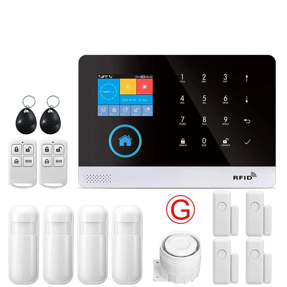 Wireless Home Security Alarm System – GSM & WiFi 433MHz Burglar Protection