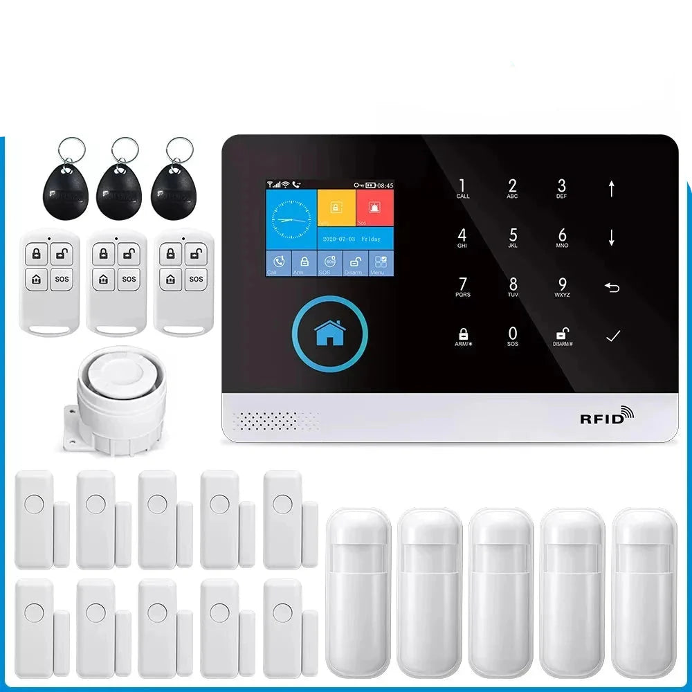Wireless Home Security Alarm System – GSM & WiFi 433MHz Burglar Protection