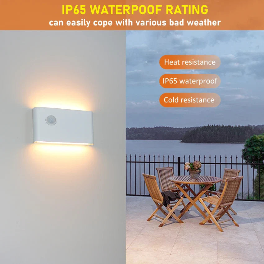 Modern LED Outdoor Wall Lamp – Waterproof Motion Sensor