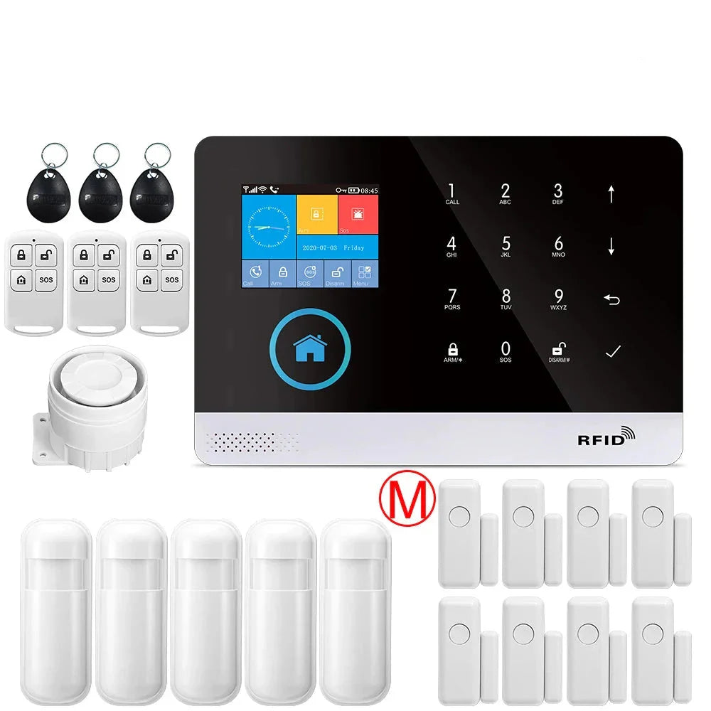 Wireless Home Security Alarm System – GSM & WiFi 433MHz Burglar Protection