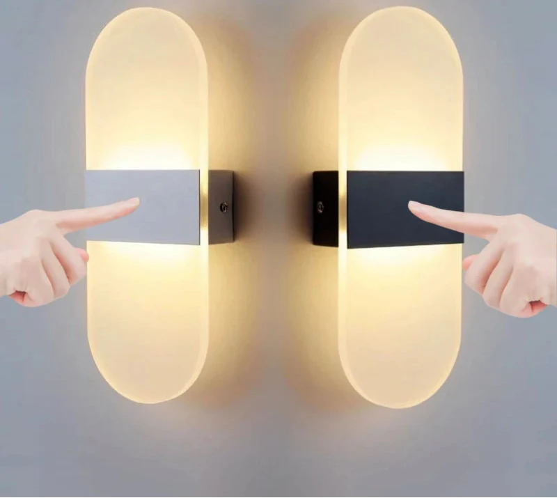 Touch Sensor LED Wall Light – USB Rechargeable Acrylic Sconce