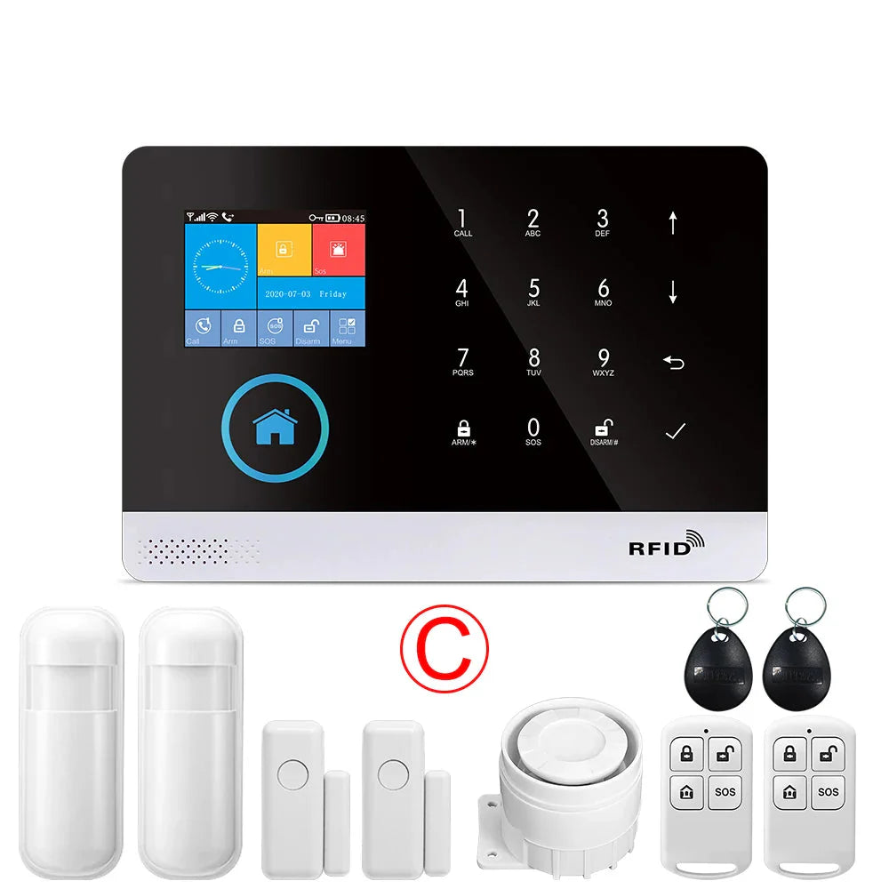Wireless Home Security Alarm System – GSM & WiFi 433MHz Burglar Protection