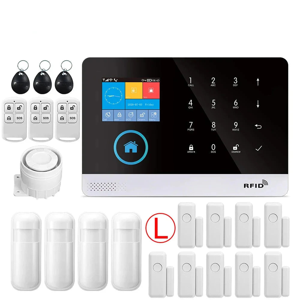 Wireless Home Security Alarm System – GSM & WiFi 433MHz Burglar Protection