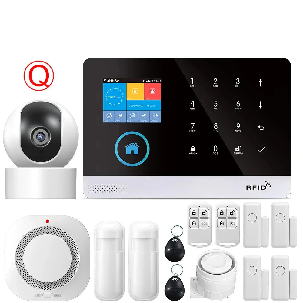 Wireless Home Security Alarm System – GSM & WiFi 433MHz Burglar Protection