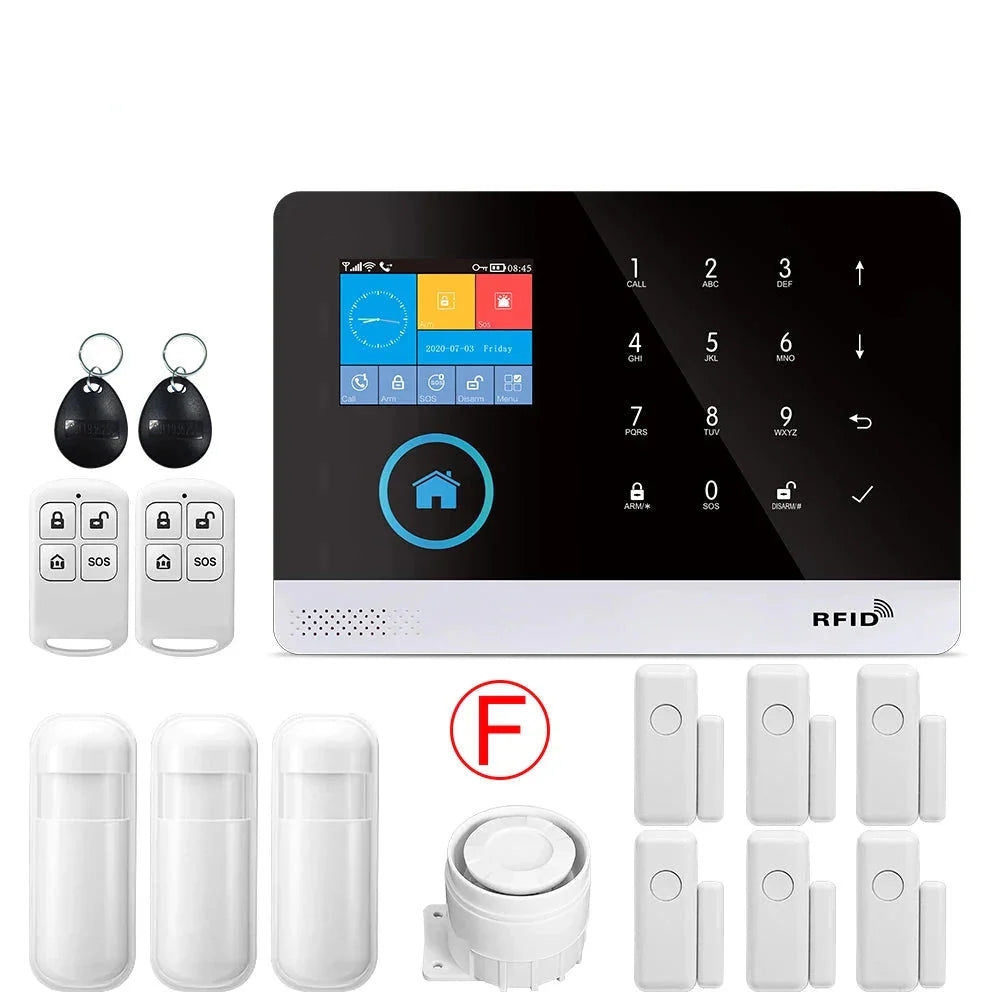 Wireless Home Security Alarm System – GSM & WiFi 433MHz Burglar Protection