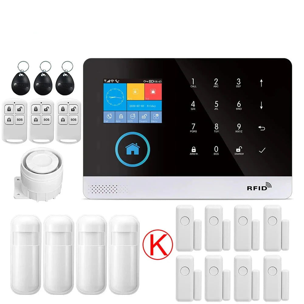 Wireless Home Security Alarm System – GSM & WiFi 433MHz Burglar Protection