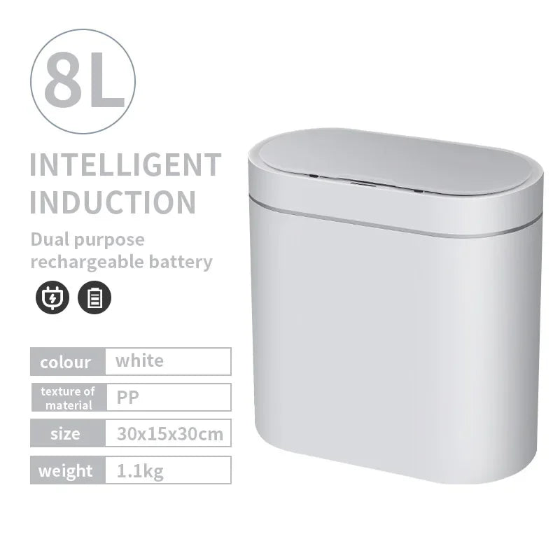 Nonecn 7L Smart Sensor Trash Can Home Kitchen