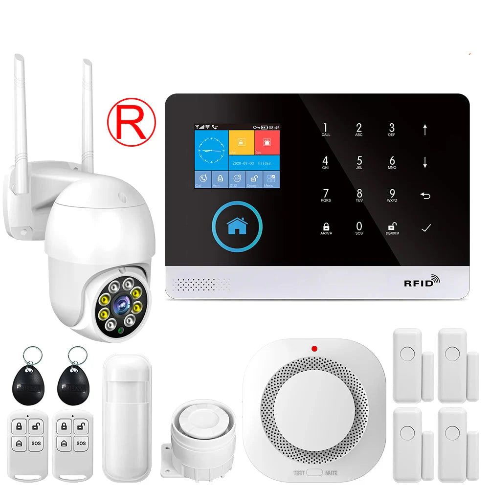 Wireless Home Security Alarm System – GSM & WiFi 433MHz Burglar Protection