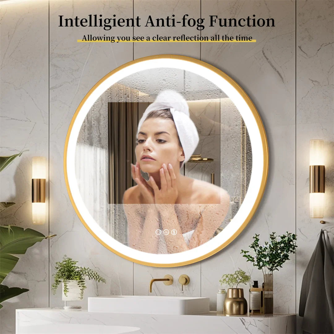 LUVODI LED Bathroom Mirror – Dimmable Anti Fog