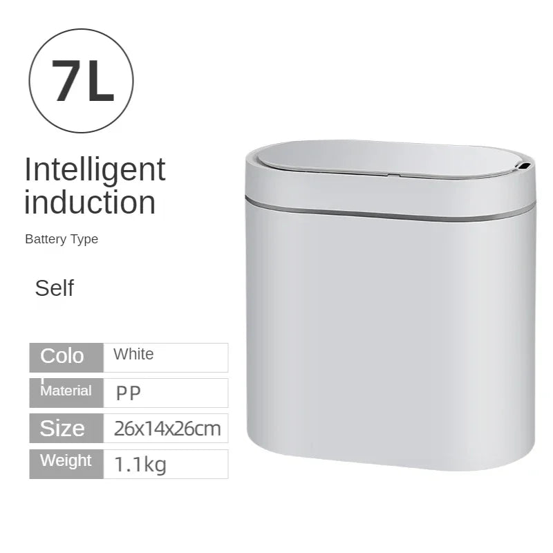 Nonecn 7L Smart Sensor Trash Can Home Kitchen