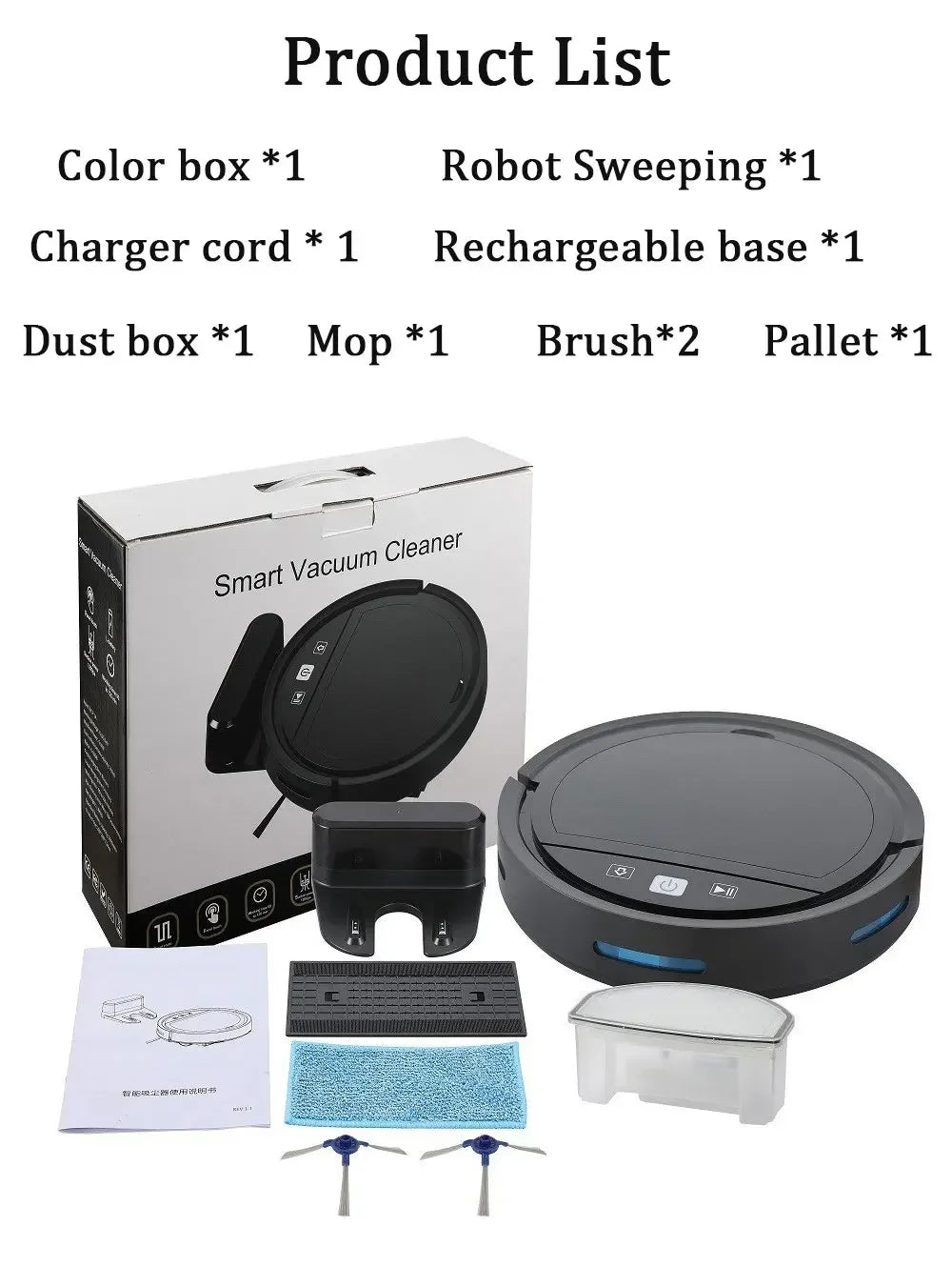 2500Pa Robot Vacuum Cleaner – Auto Recharge & Remote Control