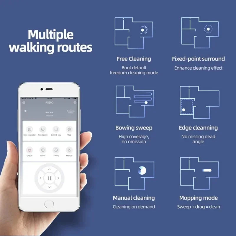 2024 Smart Robot Vacuum & Mop – App Control, 2800Pa Suction