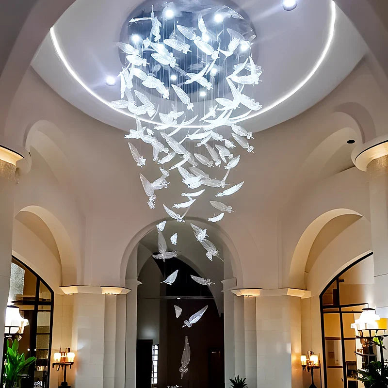 luxury Glass Hanging  Led Chandelier