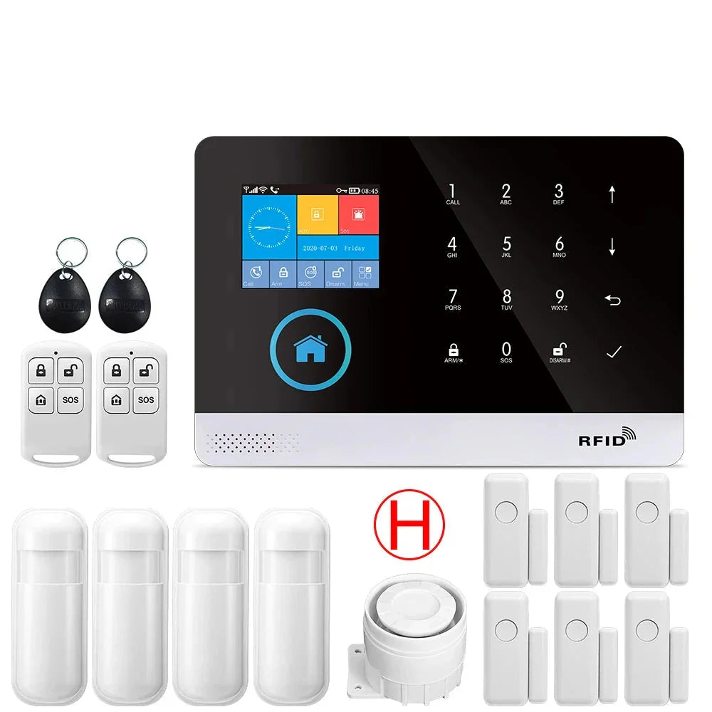 Wireless Home Security Alarm System – GSM & WiFi 433MHz Burglar Protection