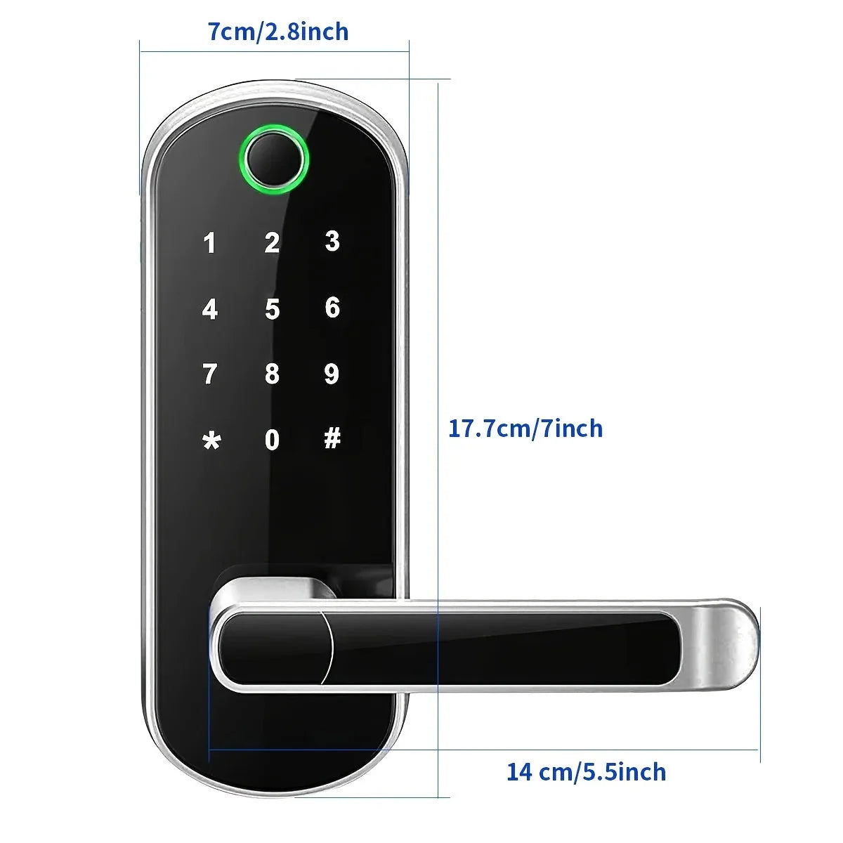 Smart WiFi Fingerprint Door Lock with App Control & Touchscreen Keyless Entry