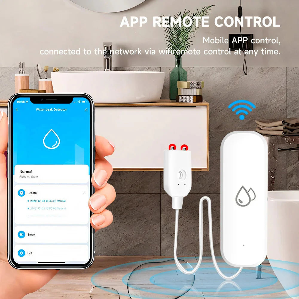 Smart Water Leak Sensor – Home Flood Detection Alarm