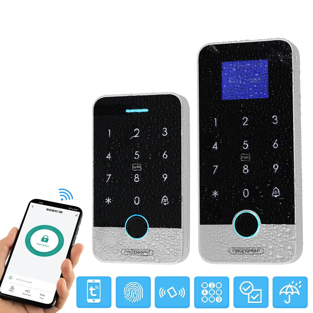Waterproof Bluetooth Fingerprint Access Controller with Touch Keypad – Secure Door Opener