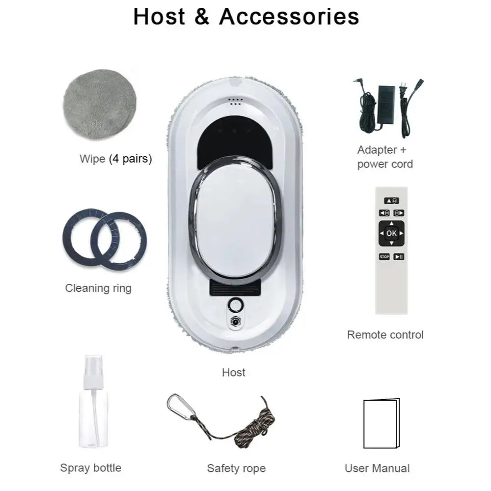 Intelligent Window Cleaning Robot – Remote-Controlled Glass Cleaner