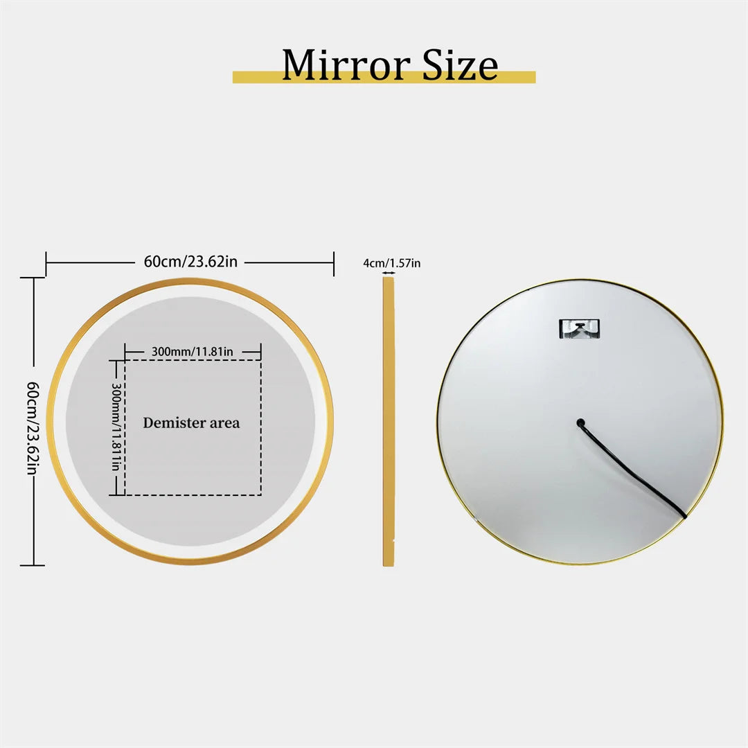 LUVODI LED Bathroom Mirror – Dimmable Anti Fog