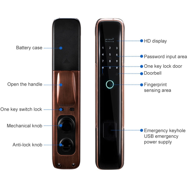Smart WiFi Anti‑Theft Fingerprint Door Lock with Mobile App Control & Keypad