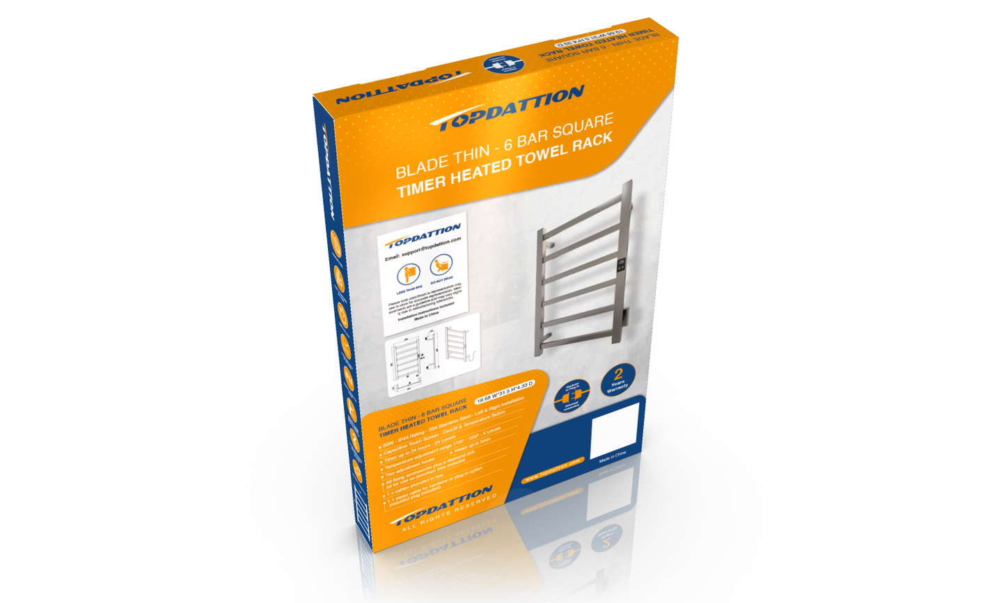 Smart Electric Towel Warmer – WiFi 4-Bar | Alexa & Google Compatible | Ultra-Slim Blade Design