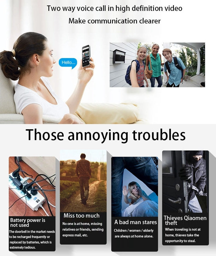 VESAFE M2 Smart WiFi Video Doorbell – 720p