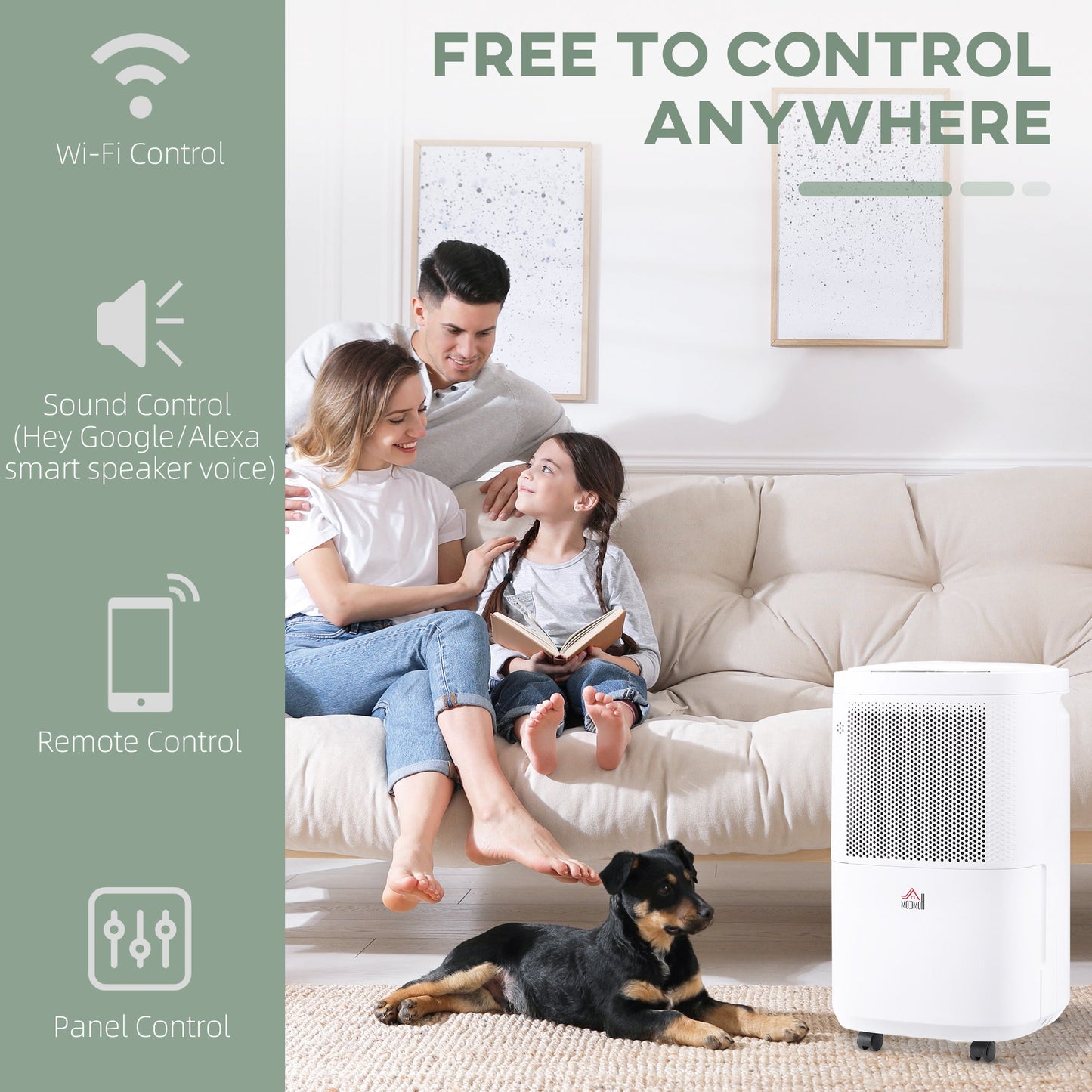Portable Quiet Dehumidifier with WiFi Smart App Control