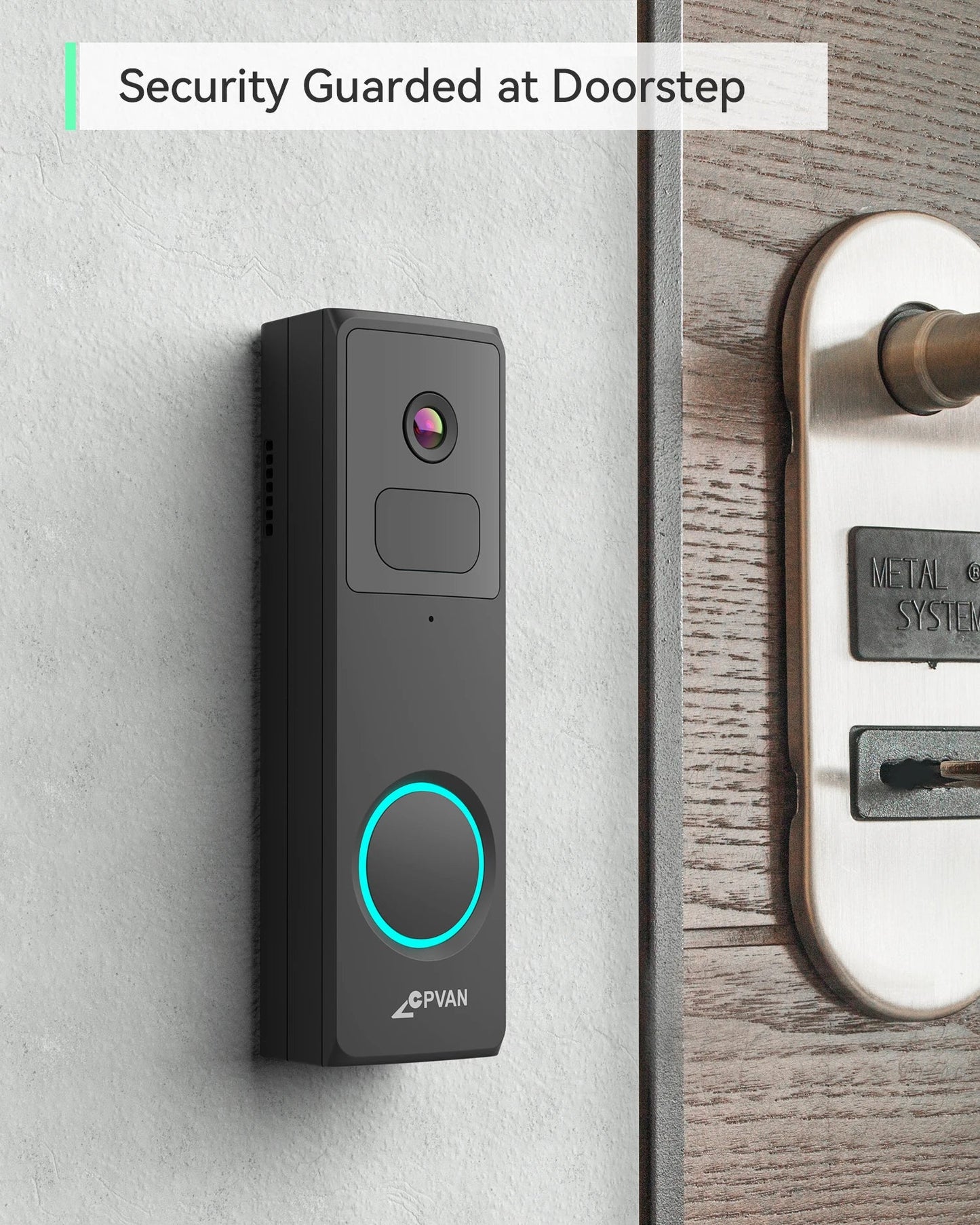 CPVAN 1080P WiFi Video Doorbell – AI Smart Waterproof Security
