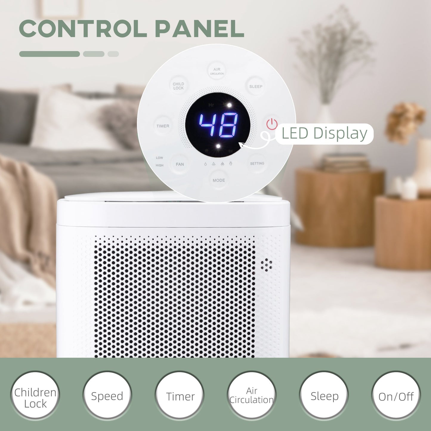 Portable Quiet Dehumidifier with WiFi Smart App Control