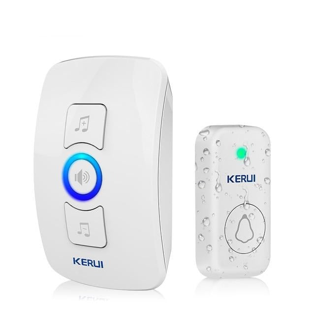 Smart Wireless Doorbell – LED Light, 32 Chimes, Waterproof Touch Button | Home Security Alarm