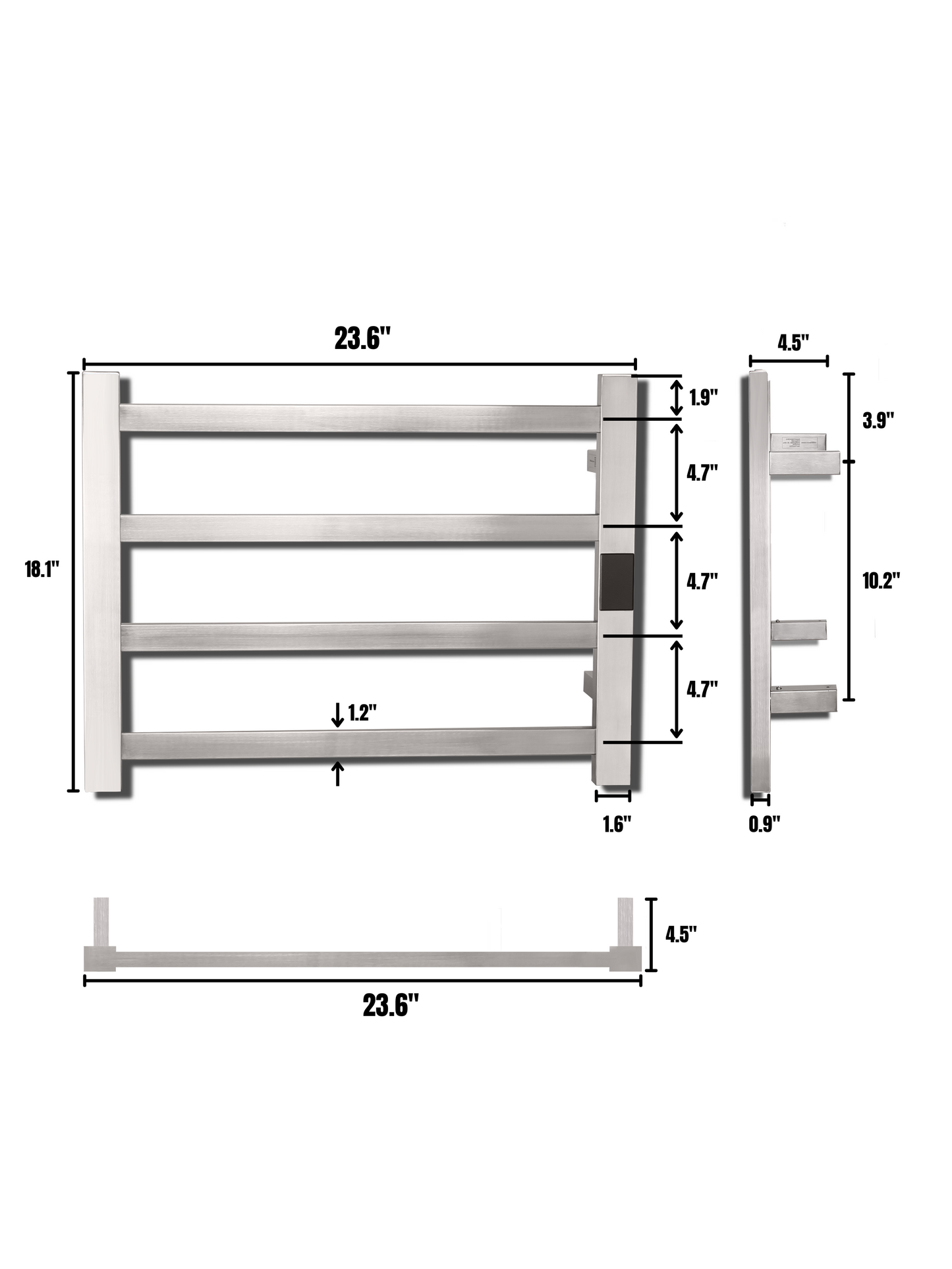 Smart Electric Towel Warmer – WiFi 4-Bar | Alexa & Google Compatible | Ultra-Slim Blade Design