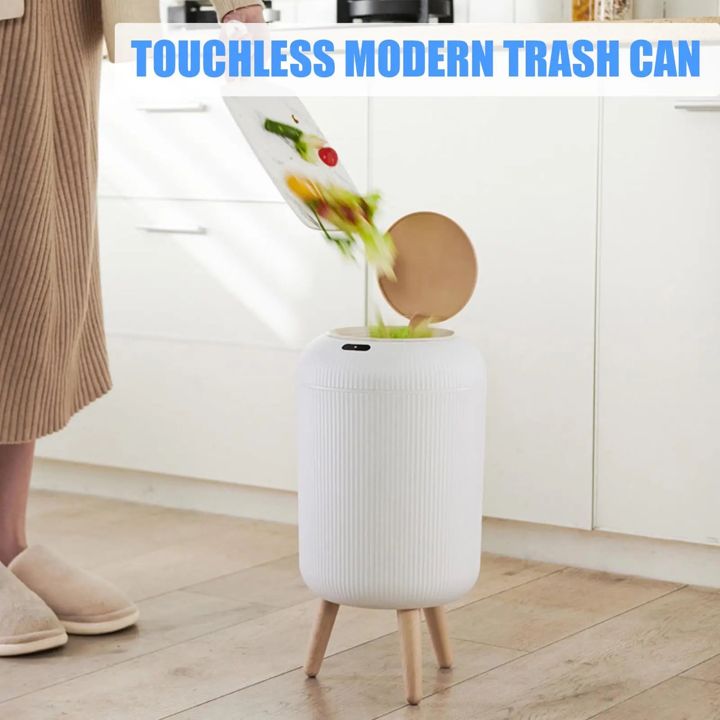 Smart Motion Sensor Trash Can – Automatic Bin for Kitchen & Bathroom
